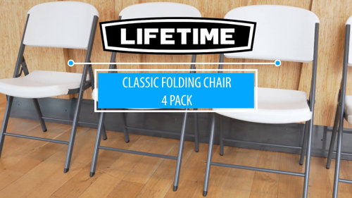 Lifetime Plastic Resin Stackable Folding Chair Folding Chair Set